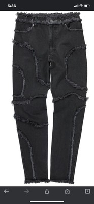 Eckhaus Latta El Jean Black Shredded Jeans sz 28 | eBay