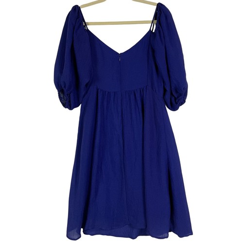 Anthropologie | Vestido Moulinette Soeurs Carina Hombro Abierto en Azul, Talla Grande - Imagen 7 de 13
