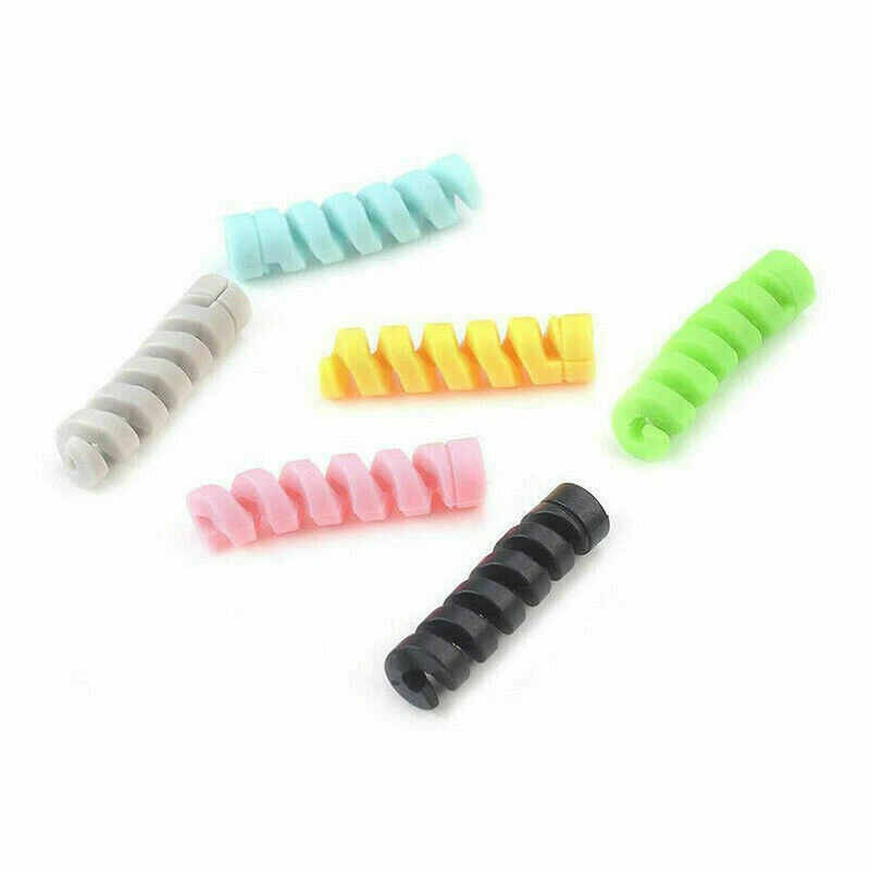 8pc Universal Twist Spiral Cable Protector Saver Cover For all Mobile Cell Phone - Image 3 of 4