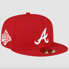 New Era 59Fifty Atlanta Braves WS 1995 Patch Fitted Hat Size 7 1/8