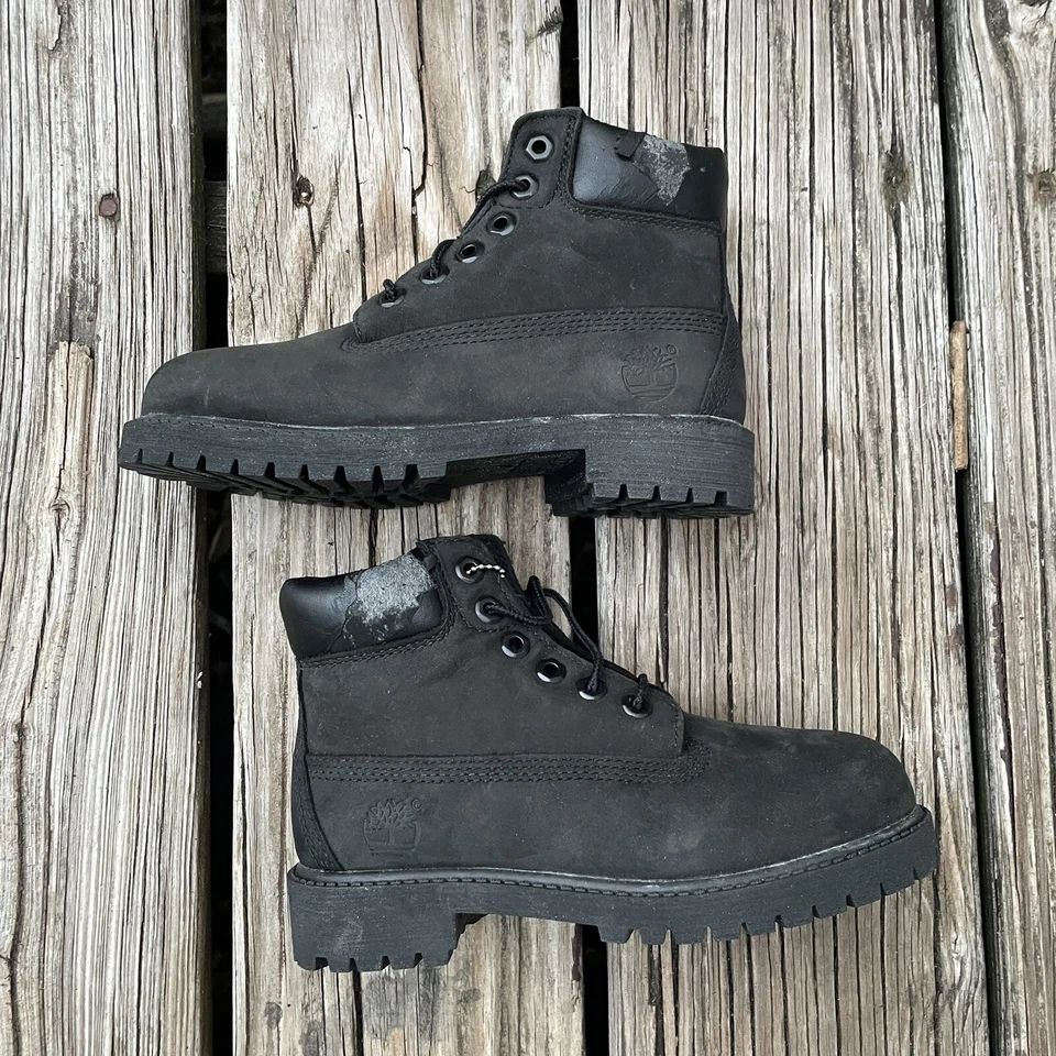 Timberland 6" Premium Clásico Impermeable Niños Botas Negras Talla 13 Leer Foto 2 de 4