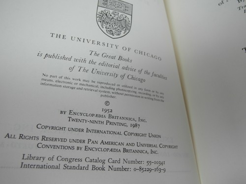 Britannica Great Books Western World 1987 29th Vol 34 Sir Isaac Newton Huygens - Picture 7 of 7