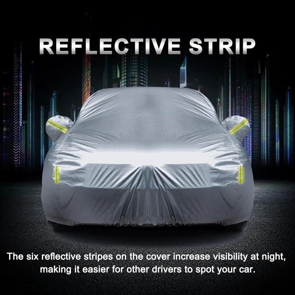 For Lincoln Continental Car Cover Outdoor Dust Sun Snow All Weather Protection - Image 3 of 4