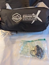 Zooobelives  4 Inch Sleeping Inflatable Pad Wide With Built In Pump Open Box