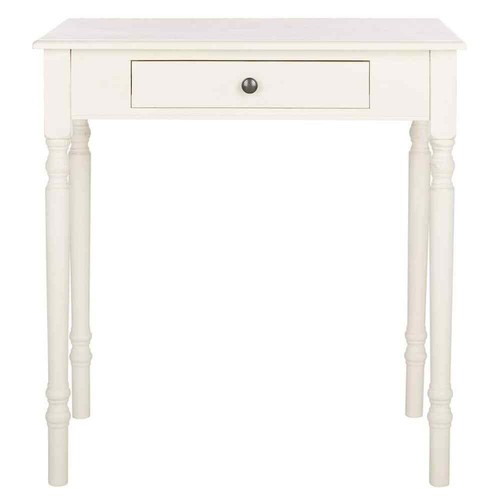 Arina 28.3 in. Rustic White Wood 1-Drawer Writing Desk