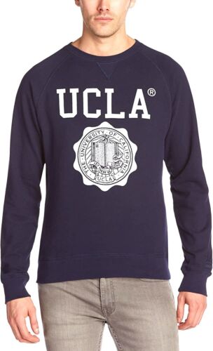UCLA Lauther Navy Crew Neck Sweatshirt - Men's X-Small, Long Sleeve, White Logo - Picture 2 of 3