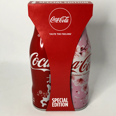 Coca-Cola 2020 Hokkaido & Sakura 250ml 2 Empty Cans Limited Japan