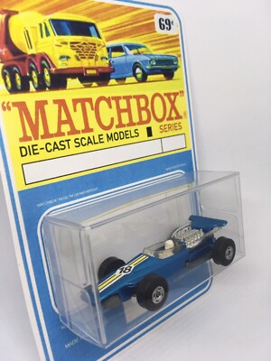 Vintage Lesney Matchbox 34 Formula 1 Racing Car In Blue Restored