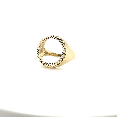 9ct Yellow Gold Hallmarked Half Sovereign Plain Ring Mount | eBay UK