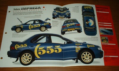 #ad 1995 Subaru Impreza Rally Race Original Imp Brochure Poster Specs Info 95 $12.34