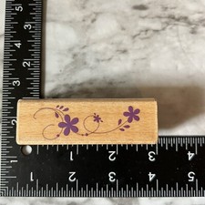 Rubber Stamp Flower Vine Leaf Flourish Border Studio G