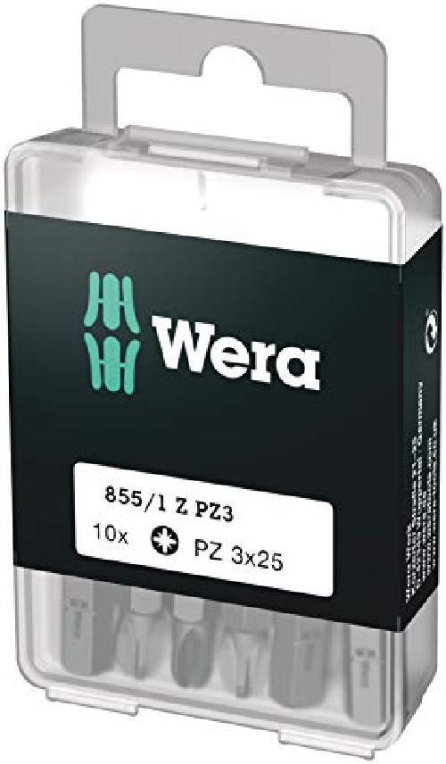 Wera 05072405001 Assortimento di Bit, PZ3, silver
