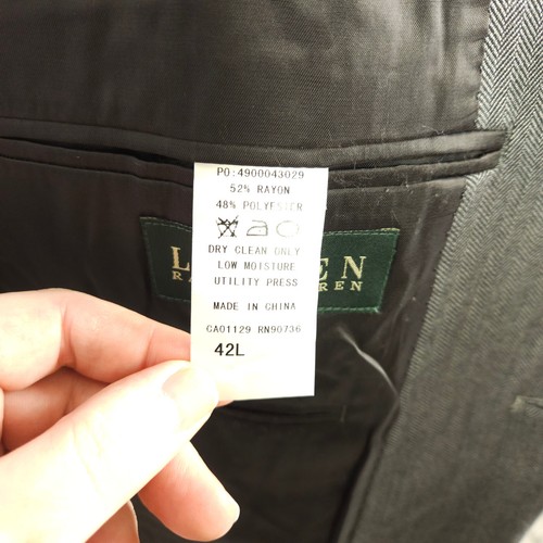 Lauren Ralph Lauren Mens 42L Rayon Polyester Blend 2-Button Sports Coat Blazer - Picture 5 of 9