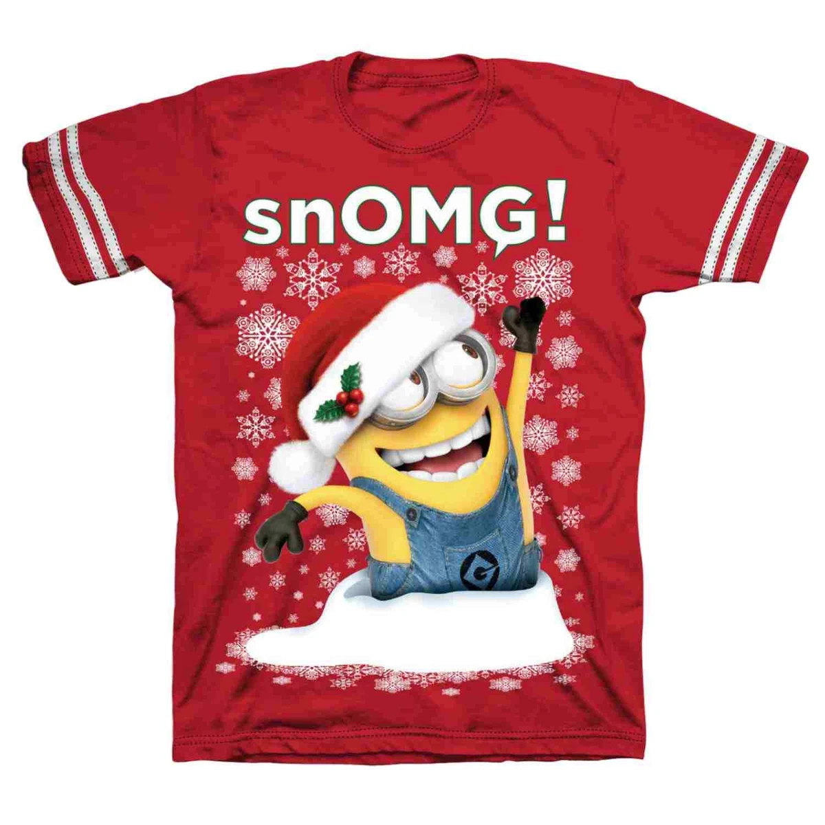 T-shirt Moi, Moche Et Méchant 2 - Minions Noël Holly - Blanc Taille 6 (Femme)
