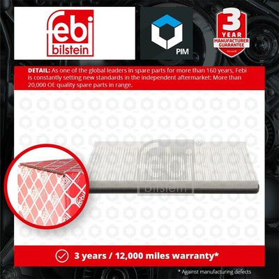 Pollen / Cabin Filter fits MAZDA 121 Mk3 1.25 96 to 03 1E06(DHF) 1E0061J6X Febi