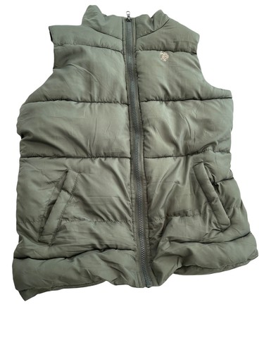 Small Olive Green Puffer Vest | eBay