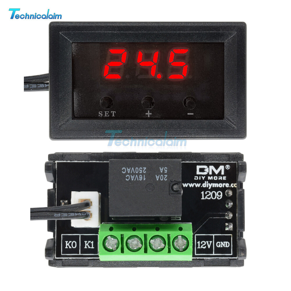 W1209 Thermostat 12V Digital Temperature Controller Switch Sensor+Case -50~110°C