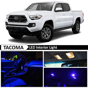 Details About 12x Blue Full Interior Led Lights Bulbs Package Kit Fits Toyota Tacoma 2016 2019