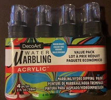 DecoArt Water Marbling Value Pack- 2oz 4/Pkg-Modern Brights