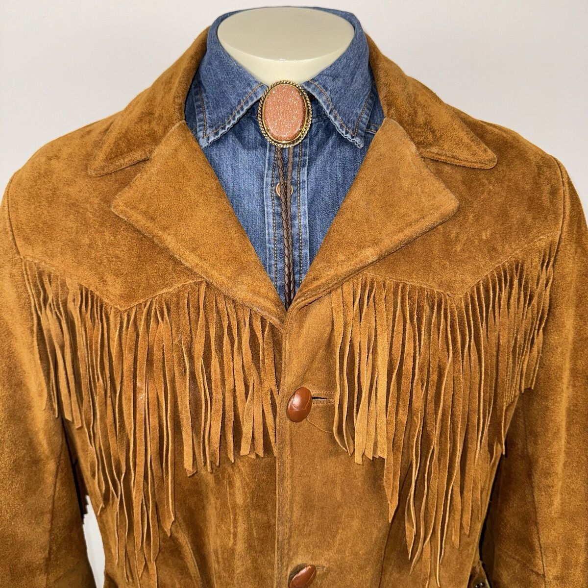 Vtg 60s 70s Pioneer Wear Jacket Mens 42 Fringe Suede Leather Vtg 60s 70s Pioneer Wear Jacket Mens 42 Fringe Suede Leather