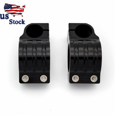 Black Universal CNC 35MM Fork Clip-ons Handlebars Heads Mounts Bar Riser Clamp