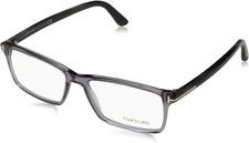 TOM FORD Men's TF 5408 Rectangular Eyeglasses 56mm, Transp. Grey, Grey Horn...