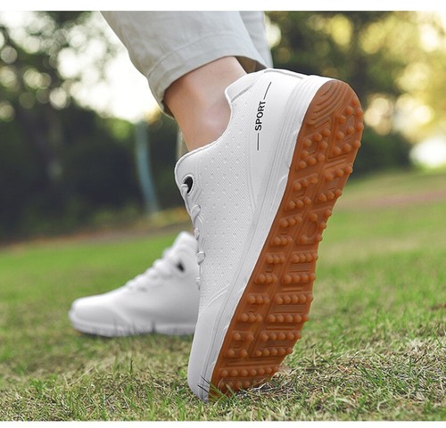 Herren Mode Bequem Golfschuhe Wasserdicht Rutschfest Gras Wanderschuhe - Bild 11 von 22