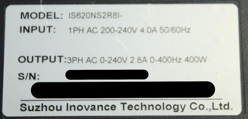 Inovance IS620NS2R8I 1PH 220V Servo Drive - Picture 6 of 6