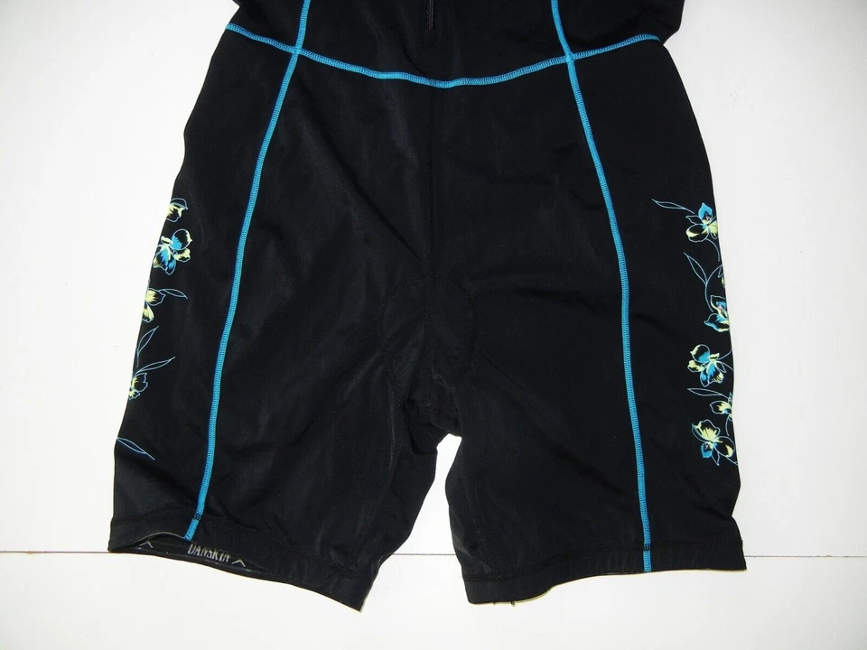 DANSKIN Black Spandex SLEEVELESS TRIATHLON SUIT Running Cycling Shorts Women XL - Image 3 of 4