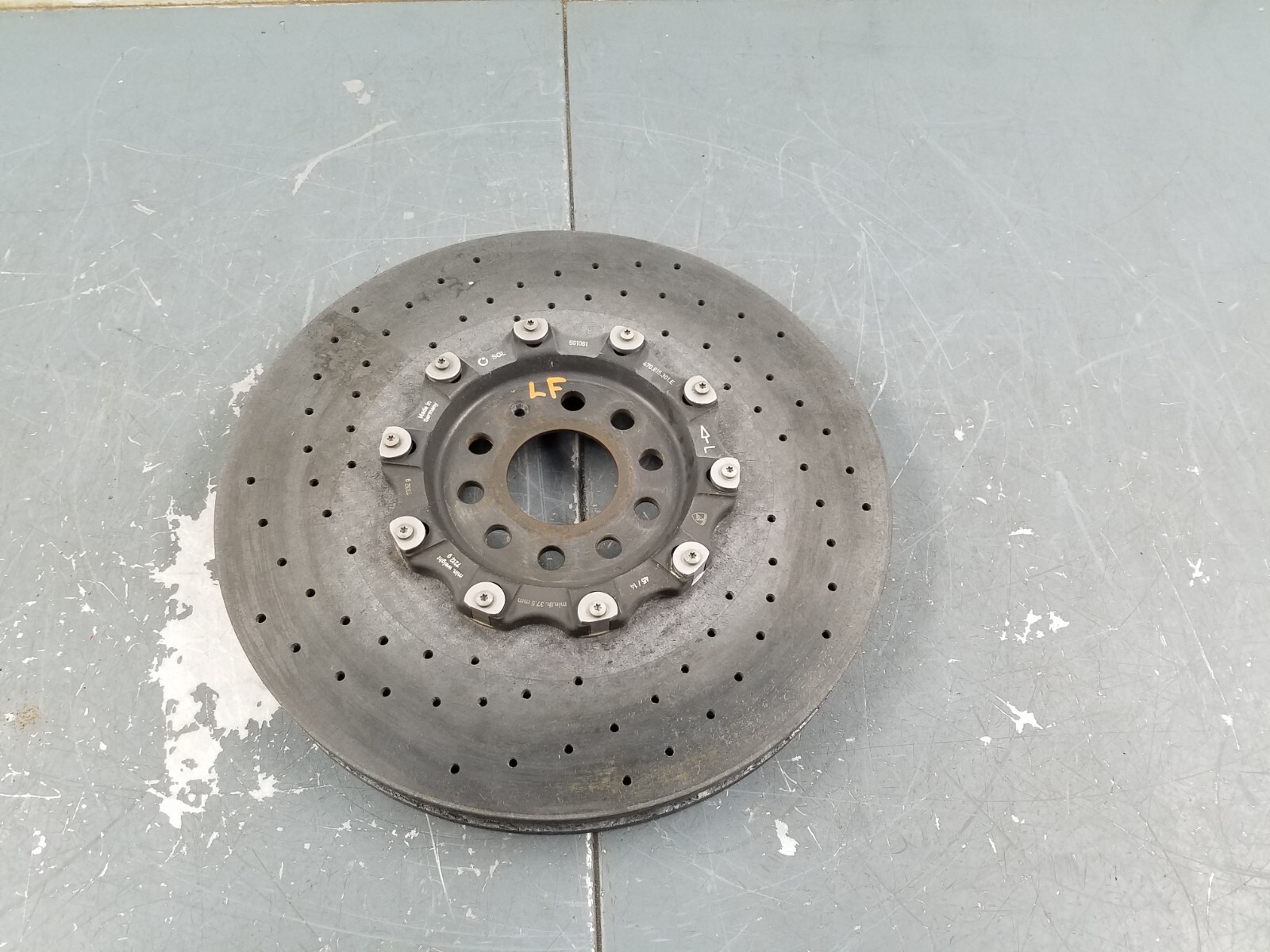 2015 12 - 16 Lamborghini Aventador Left Front Ceramic Rotor #3666 M7
