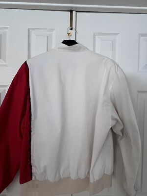 Vintage Gucci Men's white/red Zipper Bomber Jacket 100 Vintage Gucci Men's white/red Zipper Bomber Jacket 100
