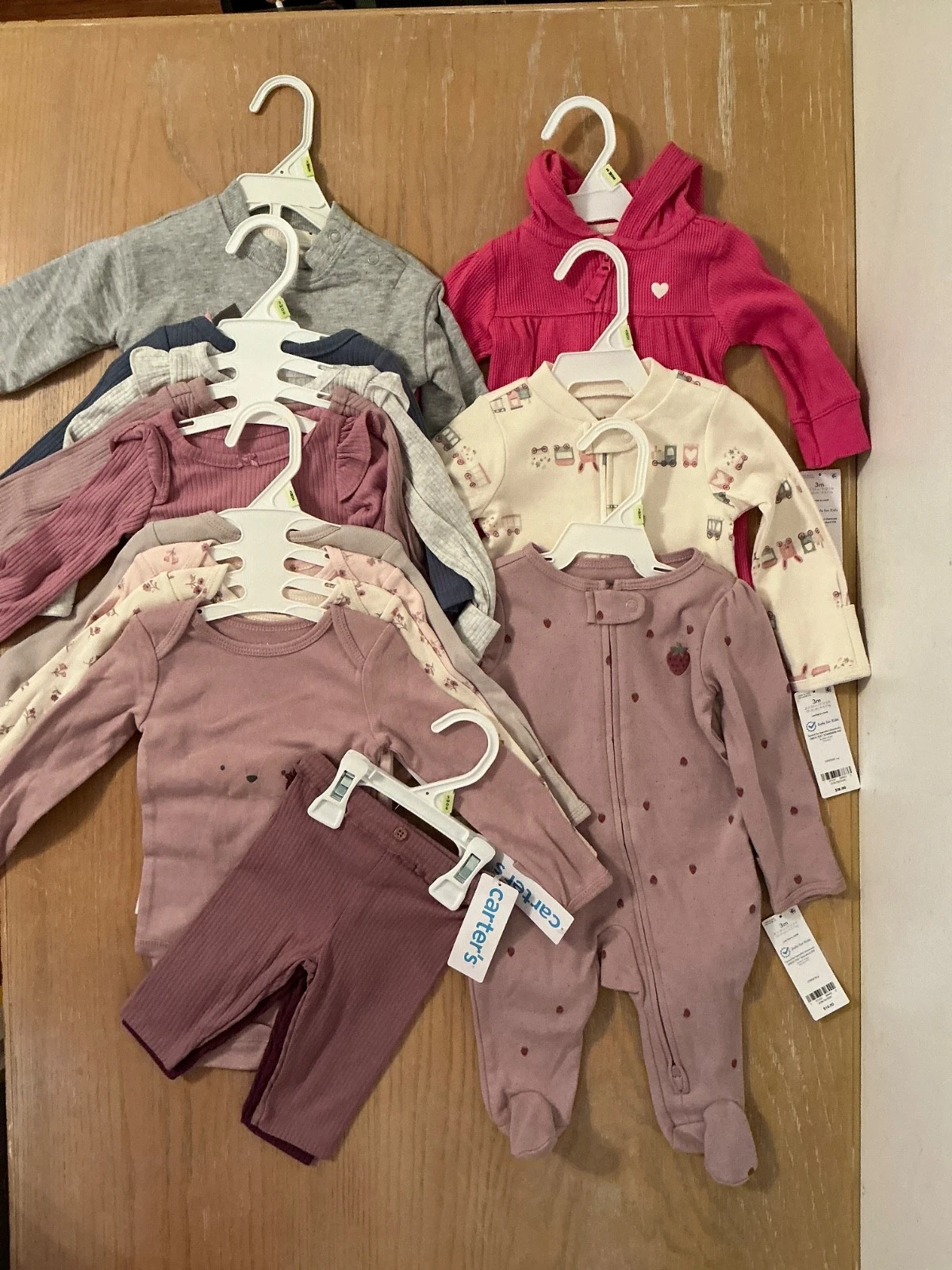 New! Carter's Infant Girls Size 3 Months Clothing Lot of 15 Multicolor
