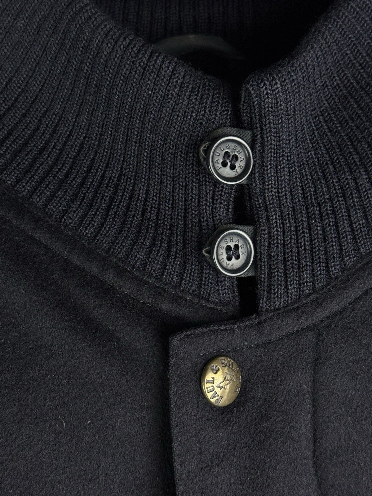 Rare! Paul & Shark Yachting Loro Piana Cashmere Blend Bomber Jacket Coat Navy image 3