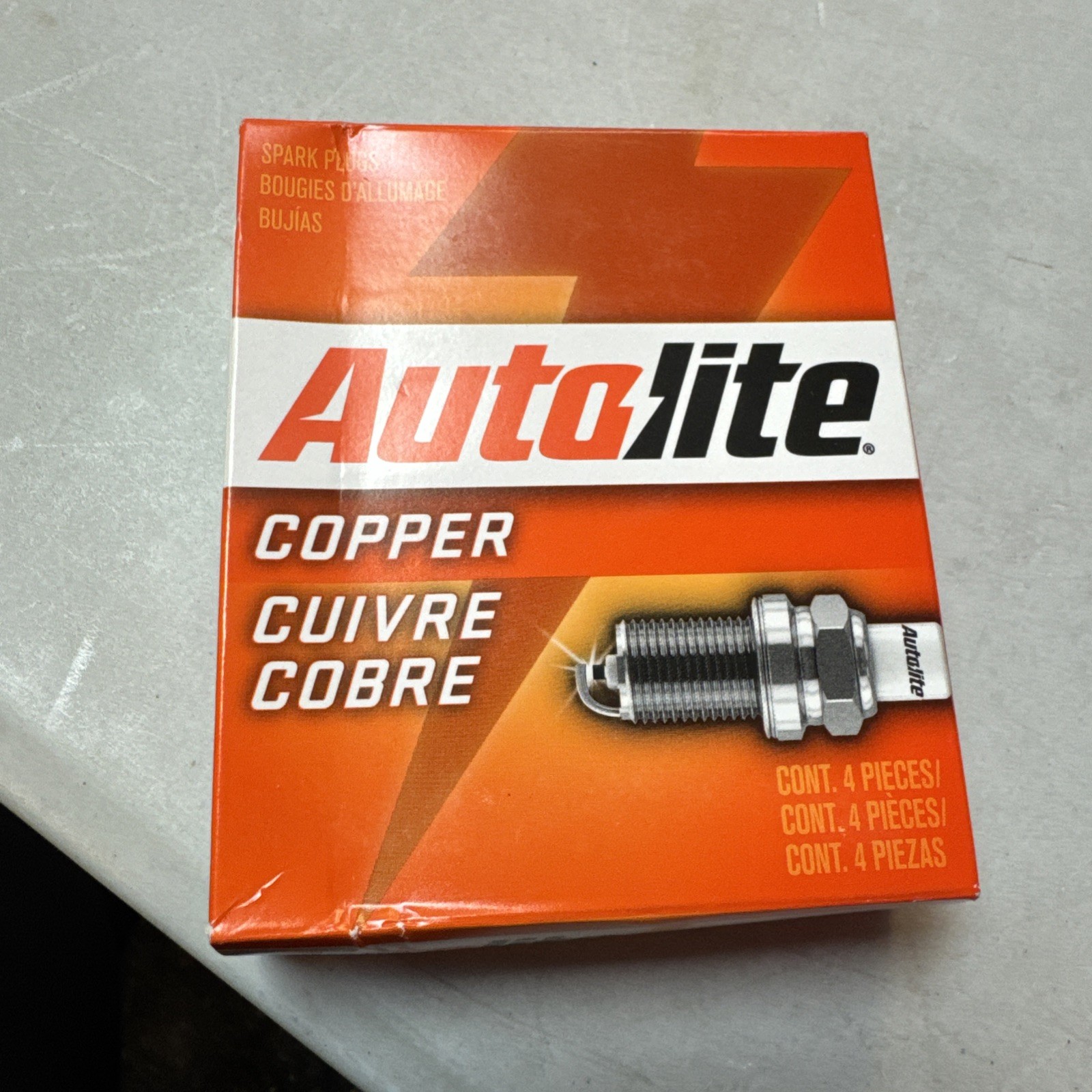 Autolite 2956 Copper Non-Resistor Automotive Replacement Spark Plugs 4/Pack
