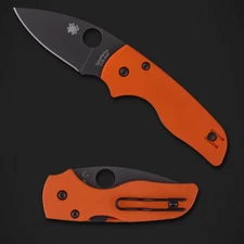 Spyderco Cutlery Shoppe Exclusive Lil Native - Orange G10 - Black DLC CTS-XHP