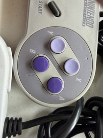 Nintendo SNES SNS-001 Console w/ Controllers, Power Adapter, 4 Games