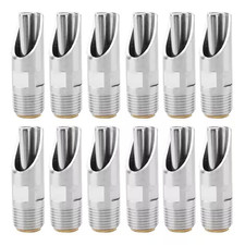 12 Pieces Stainless Steel Pig Nipple Drinker Water Feeder 1/2 NPT for Sows Pigle