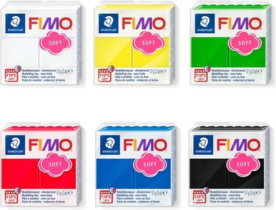 Staedtler FIMO Soft Modelliermasse, 6 Blöcke in Basis-Farben zu je 57 g, 