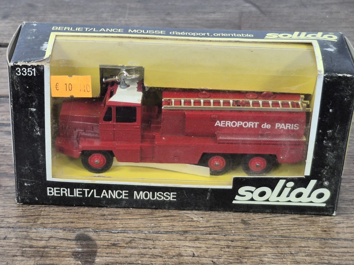 Miniature Camion De Pompiers Solido 3107 Lance Mousse - Échelle 1/50 - Occasion