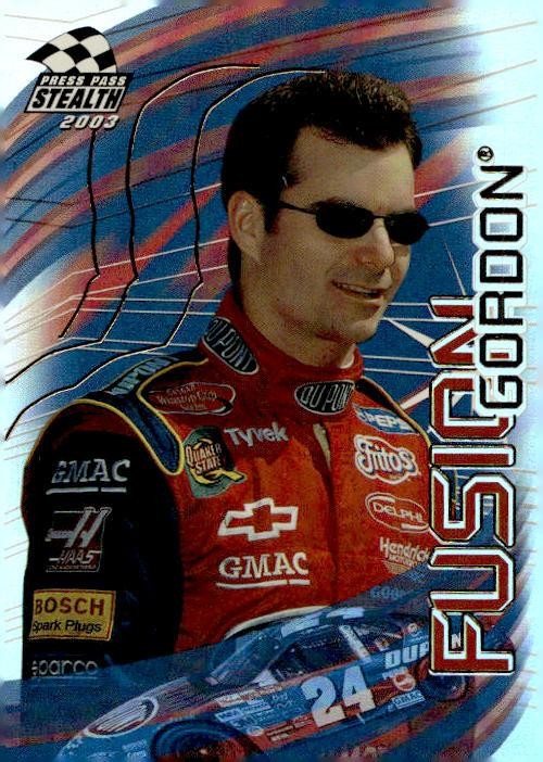 2003 Press Pass Stealth #FU 4 Jeff Gordon Fusion Holo Foil Card