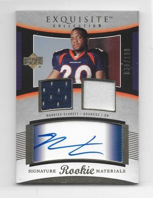 2005 Upper Deck Exquisite Maurice Clarett DUAL PATCH AUTO RPA /199 RC OSU SP