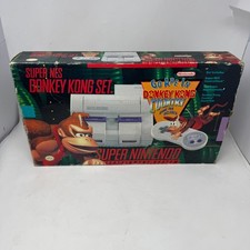 Super NES Donkey Kong Set Complete In Box W/ Manual POSTER! Shipped CAREFUL