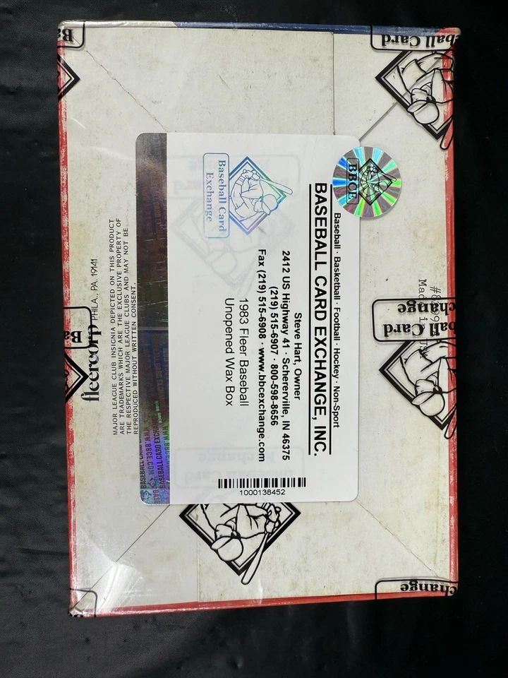 Caja de cera de béisbol Fleer 1983 38 paquetes sellados por la BBCE Gwynn Boggs Sandberg novato Foto 2 de 4