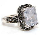 10CT Heat Treated Moissanite 925 Genuine Sterling Silver Ring Sz 6 NF1-3 — photo 2