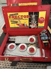 VINTAGE 1954 Gilbert Erector Set 6 1/2 Working Reversing Electric Engine as is 