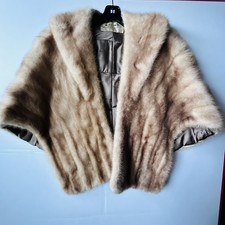 Vintage Mink Fur Cape / Stole with pockets   Melina Exclusive Models Chicago