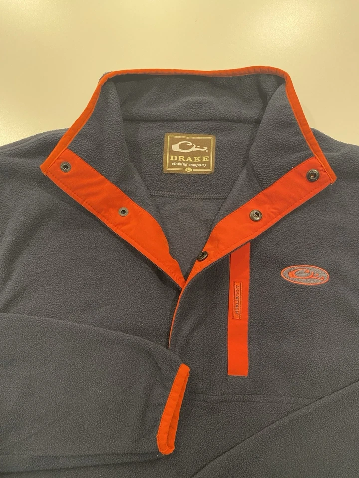 Pullover polar Drake Waterfowl para hombre talla grande - azul marino Foto 3 de 4