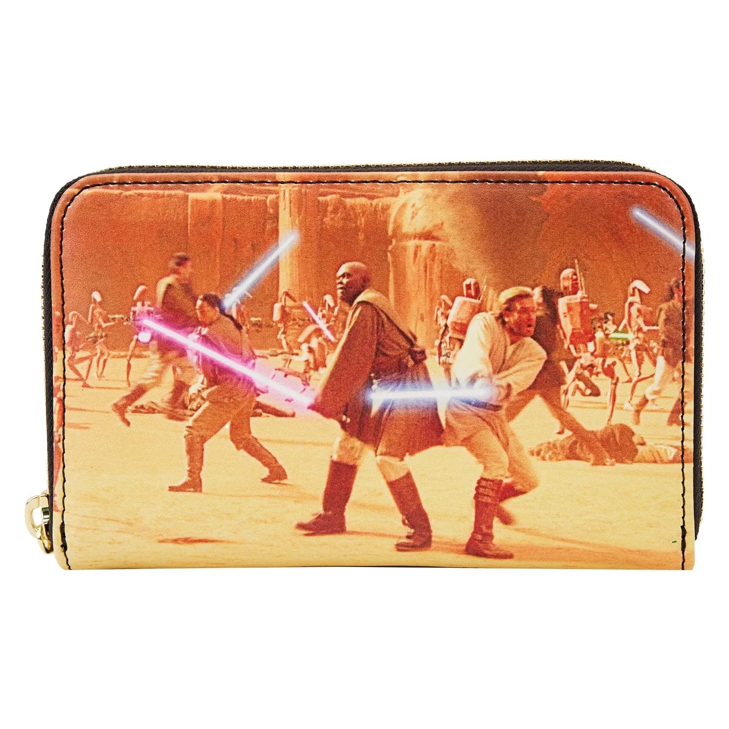 Loungefly Star Wars Episode II Attack of The Clones Scene Zip Around Wallet, Mul