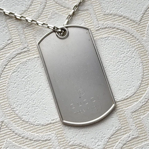 Collana con ciondolo a forma di targhetta per cani GUCCI 50 cm 19 7...