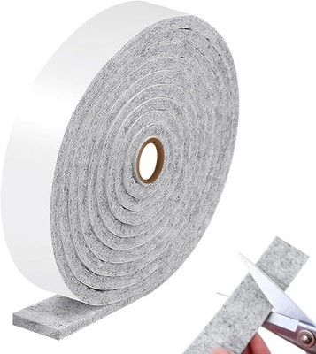 Self-Adhesive Felt Tape, 5 m x 2 cm x 0.4 cm, Felt Strips, Adhesive Felt Tape...
